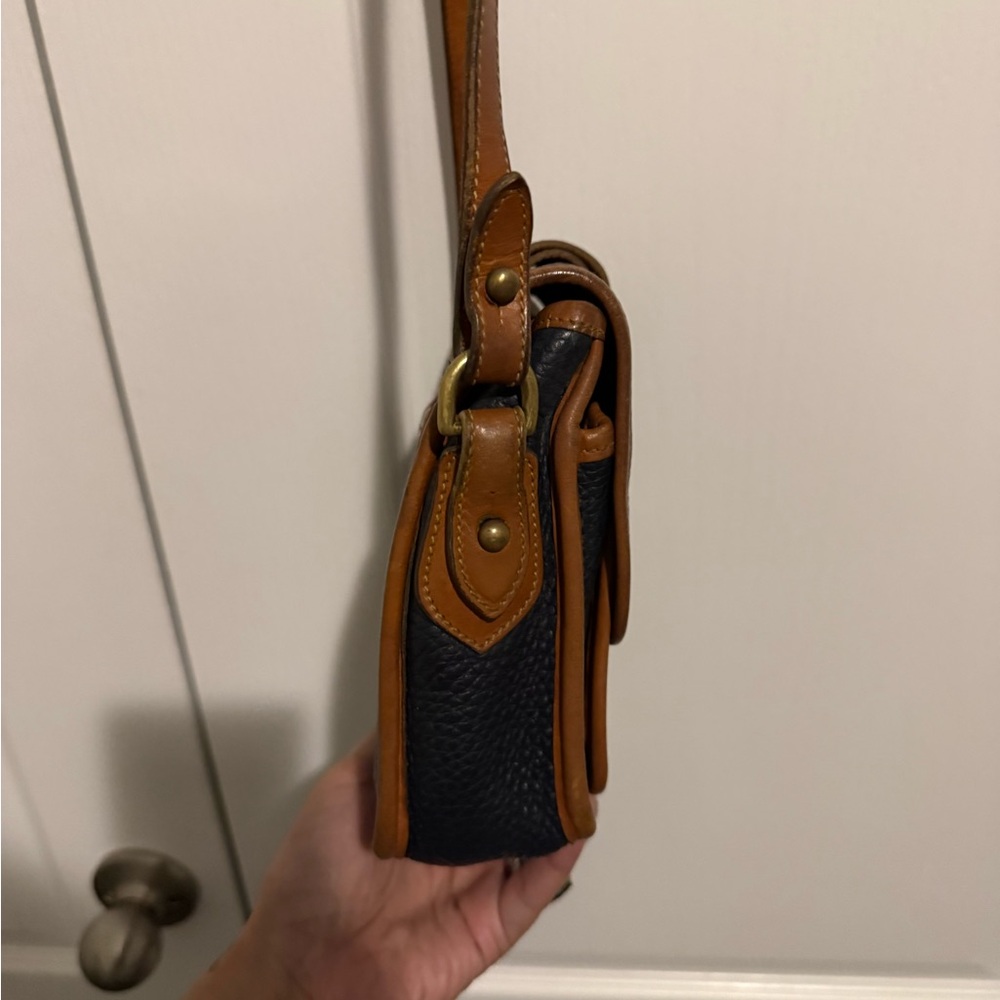 Dooney & Bourke Blue and Brown Small Leather Bag - Picture 5 of 10